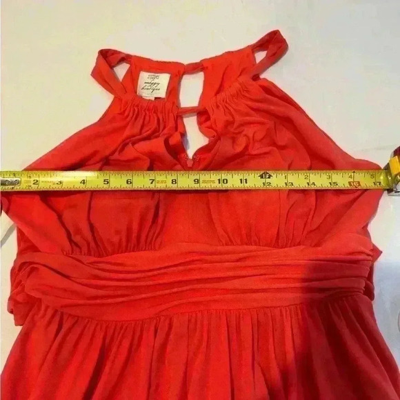Suzi Chin for Maggie Boutique Orange with Key Hole Front Dress (Size 12) - Picture 9 of 9